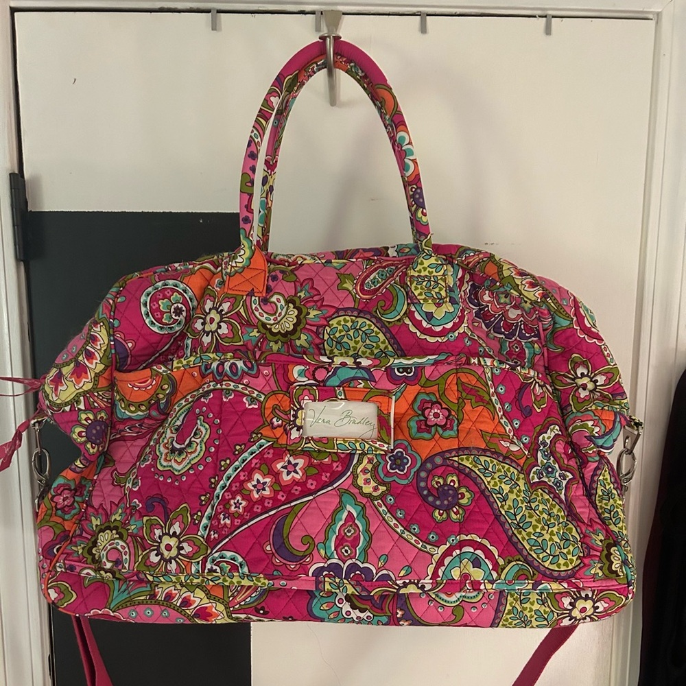 Vera Bradley “Pink Swirls” Large Weekender Travel Bag